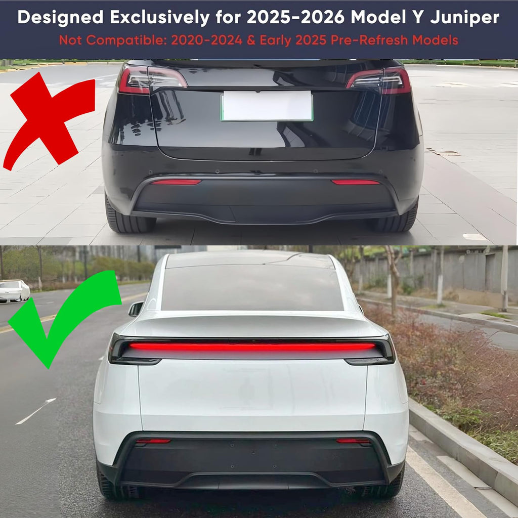 Rear Diffuser Lip & Side Molding Guards for Tesla Model Y Juniper 2025-2026 - view 7